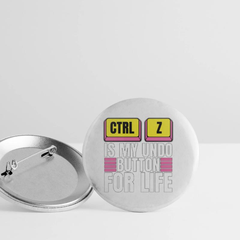 Coder Ctrl + Z Is My Undo Button Web Developer Buttons klein 25 mm (5er Pack)