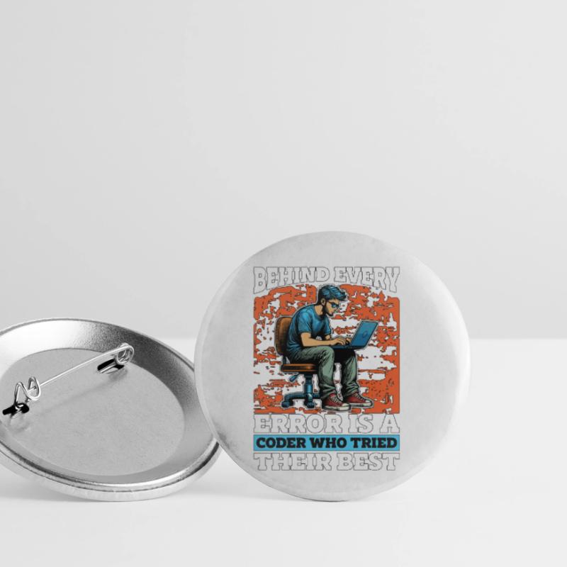 Le codeur derrière chaque erreur est un codeur développeur Web Lot de 5 petits badges (25 mm)