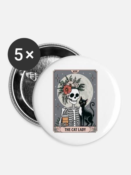 Tarotkarte - Buttons klein 25 mm (5er Pack) - Weiß