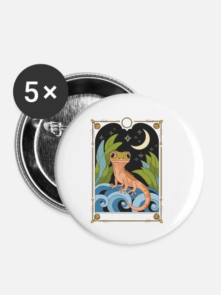 Tarotkarte - Buttons klein 25 mm (5er Pack) - Weiß