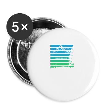 Solitude Woods Refuge Berg - Buttons klein 25 mm (5er Pack) - Weiß - Vorne