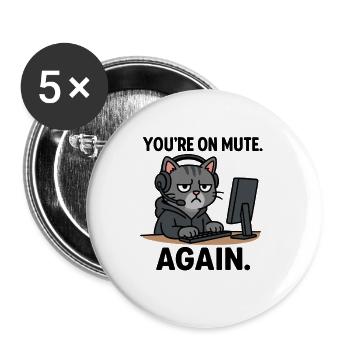Home office - Buttons small 1''/25 mm (5-pack) - white - Front