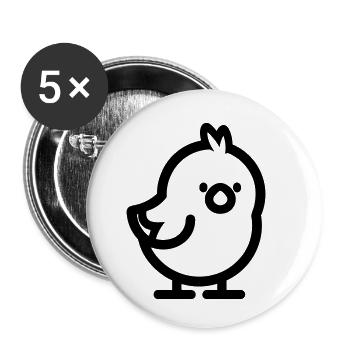 chick - Buttons small 1''/25 mm (5-pack) - white - Front
