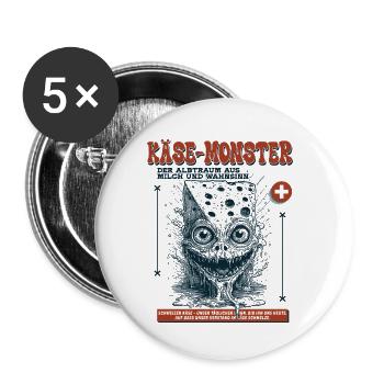 Kultur-Event T-Shirt: Wahnsinn hat Geschmack - Buttons klein 25 mm (5er Pack) - Weiß - Vorne
