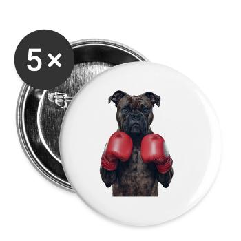Cane Corso - Buttons klein 25 mm (5er Pack) - Weiß - Vorne