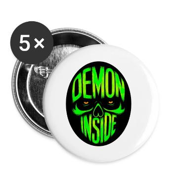 Demon inside - Buttons small 1''/25 mm (5-pack) - white - Front