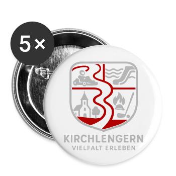Kirchlengern – Diversité des expériences - Lot de 5 petits badges (25 mm) - blanc - Devant