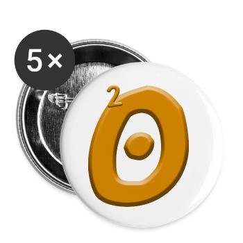 Geburtstag 20 Jahre - Buttons klein 25 mm (5er Pack) - Weiß - Vorne
