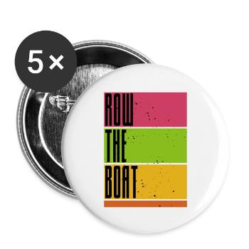 Row the Boat - Rowing - Rowing - Rower - Rower - Buttons small 1''/25 mm (5-pack) - white - Front
