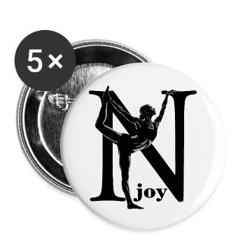 Enjoy gracefully - Buttons small 1''/25 mm (5-pack) - white - Front