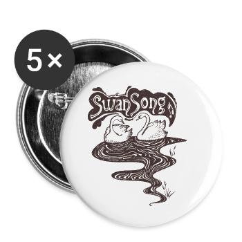 Swan Song Vintage - Buttons klein 25 mm (5er Pack) - Weiß - Vorne