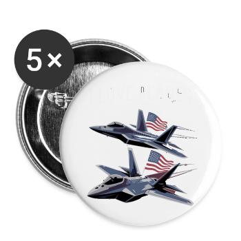 Formation de rapaces modernes J’adore les avions - Lot de 5 petits badges (25 mm) - blanc - Devant