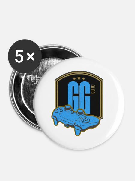 GGElite Monogram - Buttons klein 25 mm (5er Pack) - Weiß