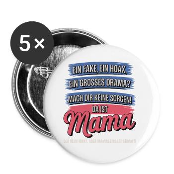 There's Mom – Heroine in the Rhyme Chaos - Buttons small 1''/25 mm (5-pack) - white - Front