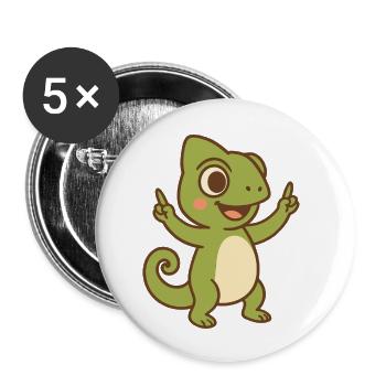 Happy Chameleon Baby - Buttons small 1''/25 mm (5-pack) - white - Front