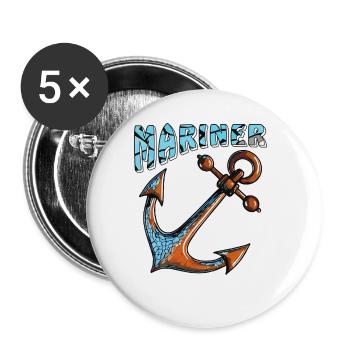SCHIFFANKER MARINER - Buttons klein 25 mm (5er Pack) - Weiß - Vorne