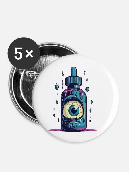 Seheressenz - Buttons klein 25 mm (5er Pack) - Weiß