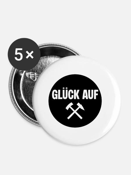 Erzgebirge Symbol - Buttons klein 25 mm (5er Pack) - Weiß