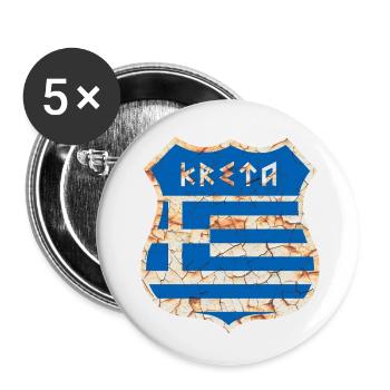 Crete - Buttons small 1''/25 mm (5-pack) - white - Front