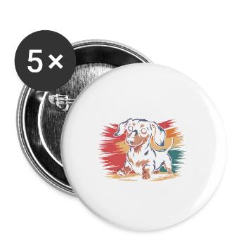 Dachshund Mama – Legendäre Snack Dealerin - Buttons klein 25 mm (5er Pack) - Weiß - Vorne