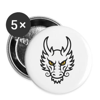 CHEF FÜHRER - Buttons klein 25 mm (5er Pack) - Weiß - Vorne
