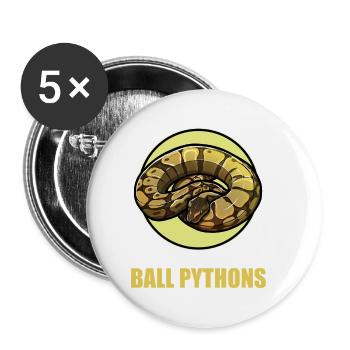Ball Python King Python King Python - Buttons small 1''/25 mm (5-pack) - white - Front