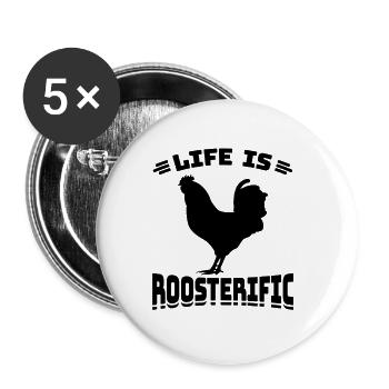 Blagues amusantes sur les agriculteurs - Lot de 5 petits badges (25 mm) - blanc - Devant