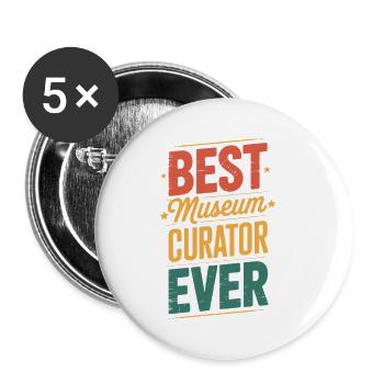Museum - Buttons small 1''/25 mm (5-pack) - white - Front