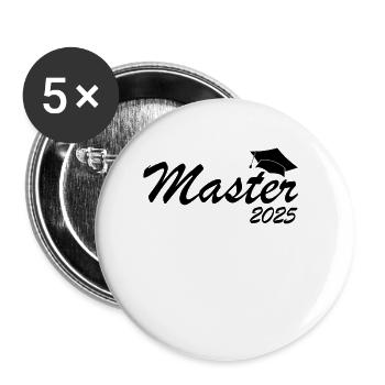 Enseignant 2025 - Lot de 5 petits badges (25 mm) - blanc - Devant