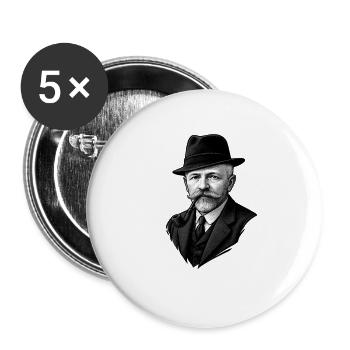 Anton Guenther Erzgebirge Gottesgab - Buttons klein 25 mm (5er Pack) - Weiß - Vorne
