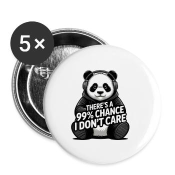 There Is a 99% Chance I Dont Care - Buttons small 1''/25 mm (5-pack) - white - Front