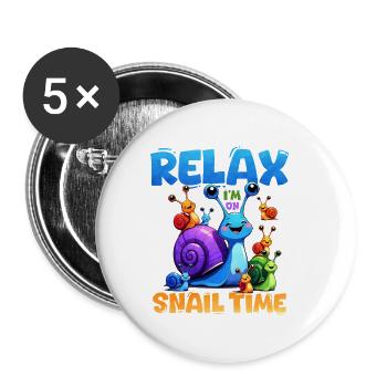 Snail - Buttons small 1''/25 mm (5-pack) - white - Front