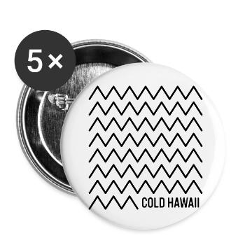 Cold Hawaii - Buttons klein 25 mm (5er Pack) - Weiß - Vorne