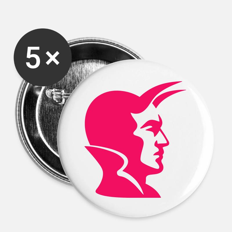 Devil Pop Art - Buttons klein 25 mm (5er Pack) - Weiß