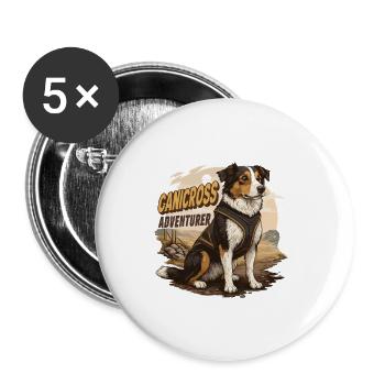 Chemise Canicross Adventurer - Lot de 5 petits badges (25 mm) - blanc - Devant