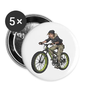 Mountainbike_stoer_streetwise - Buttons klein 25 mm (5er Pack) - Weiß - Vorne