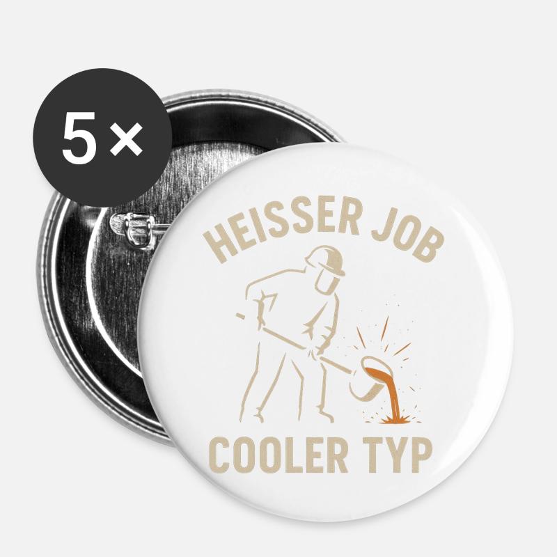 Hot Job Cool Type Design Casting - Buttons small 1''/25 mm (5-pack) - white