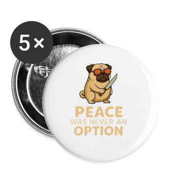 Cooler Mops Koch mit Sonnenbrille in der Küche - Buttons klein 25 mm (5er Pack) - Weiß - Vorne