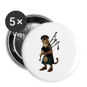 Gepard Dudelsack - Buttons klein 25 mm (5er Pack) - Weiß - Vorne