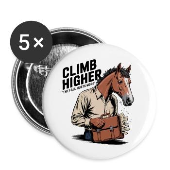 Business Horse - Buttons small 1''/25 mm (5-pack) - white - Front