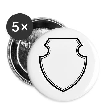 wappen leer - Buttons klein 25 mm (5er Pack) - Weiß - Vorne