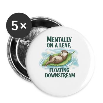 Erholung Chiller Spruch Mental Health - Buttons klein 25 mm (5er Pack) - Weiß - Vorne