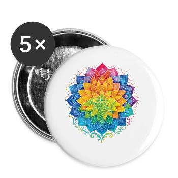 Affirmation de pleine conscience Résilience émotionnelle - Lot de 5 petits badges (25 mm) - blanc - Devant