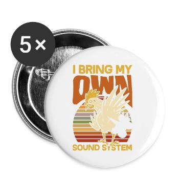 Public Fart Funny Inappropriate - Buttons small 1''/25 mm (5-pack) - white - Front