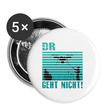 Drone Pilot Accessories Drone Pilot Drone Gift - Buttons small 1''/25 mm (5-pack) - white - Front