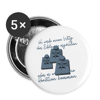 Chimie Chimiste Professeur de chimie Drôle de science - Lot de 5 petits badges (25 mm) - blanc - Devant