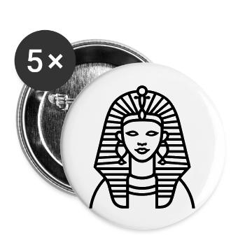 pharaon - Lot de 5 petits badges (25 mm) - blanc - Devant