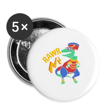 Nussknacker Weihnachten - Buttons klein 25 mm (5er Pack) - Weiß - Vorne