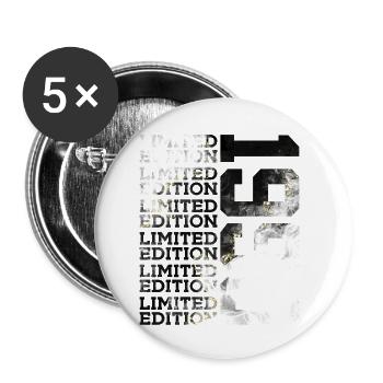 76 ANS ÉDITION LIMITÉE 1950 76E ANNIVERSAIRE - Lot de 5 petits badges (25 mm) - blanc - Devant