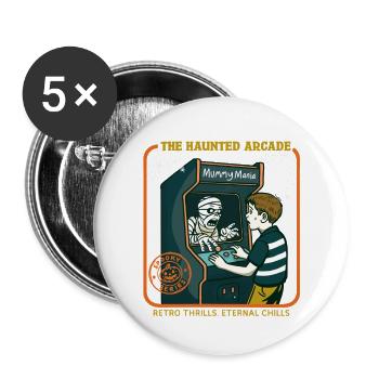 L’arcade hantée - Lot de 5 petits badges (25 mm) - blanc - Devant